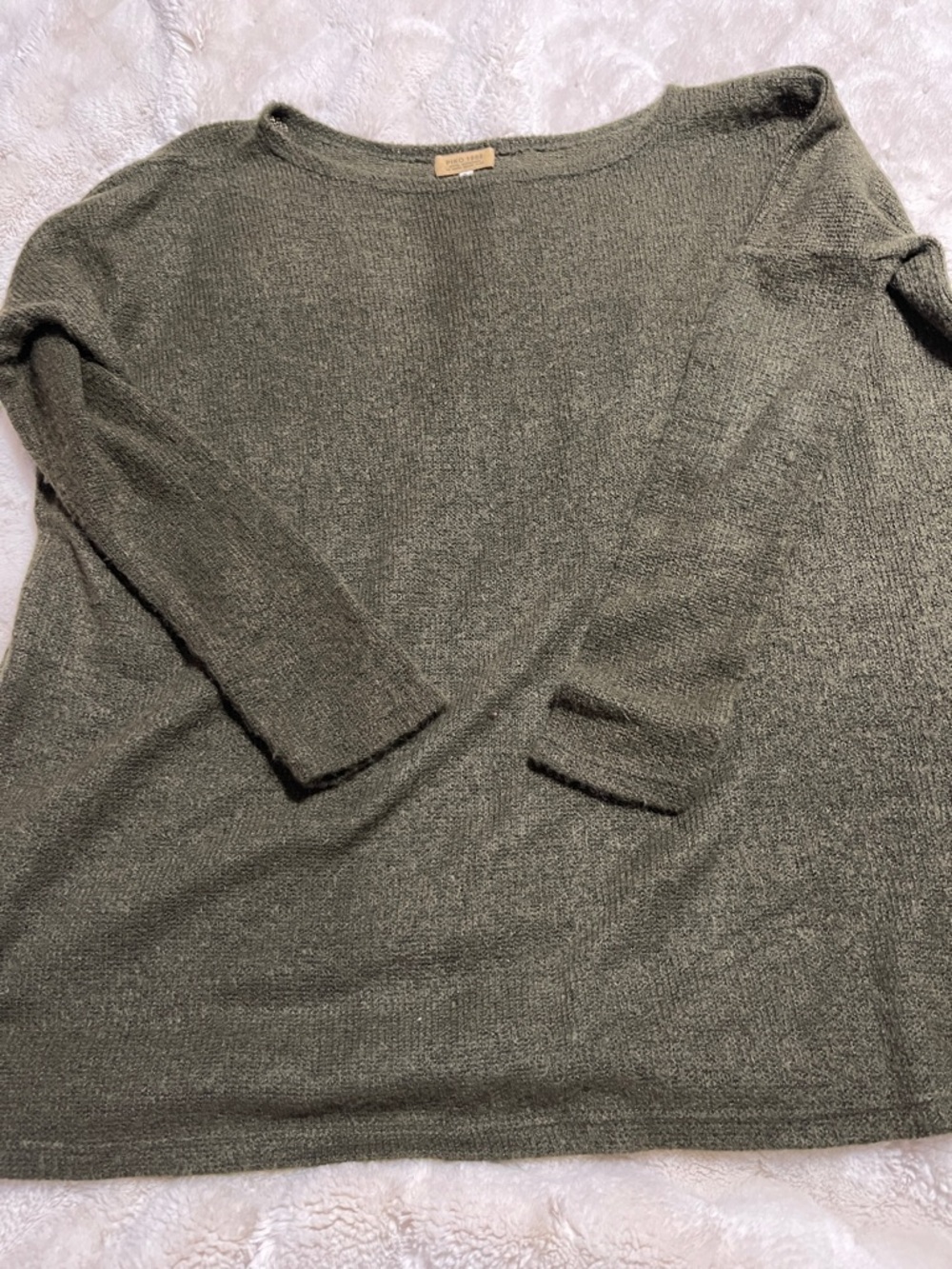 Piko 1988 Olive Scoop Neck Lightweight Sweater